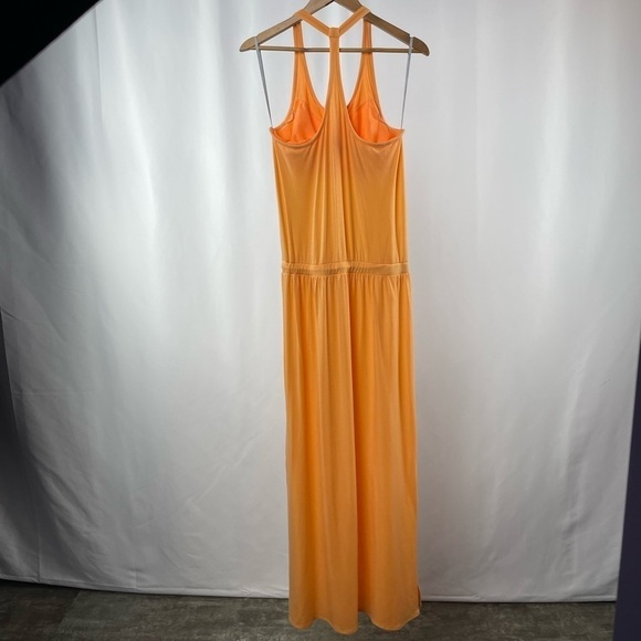 Athleta Cressida Silk Blend Racerback Maxi Dress in Orange Size Medium‎ - Picture 5 of 9